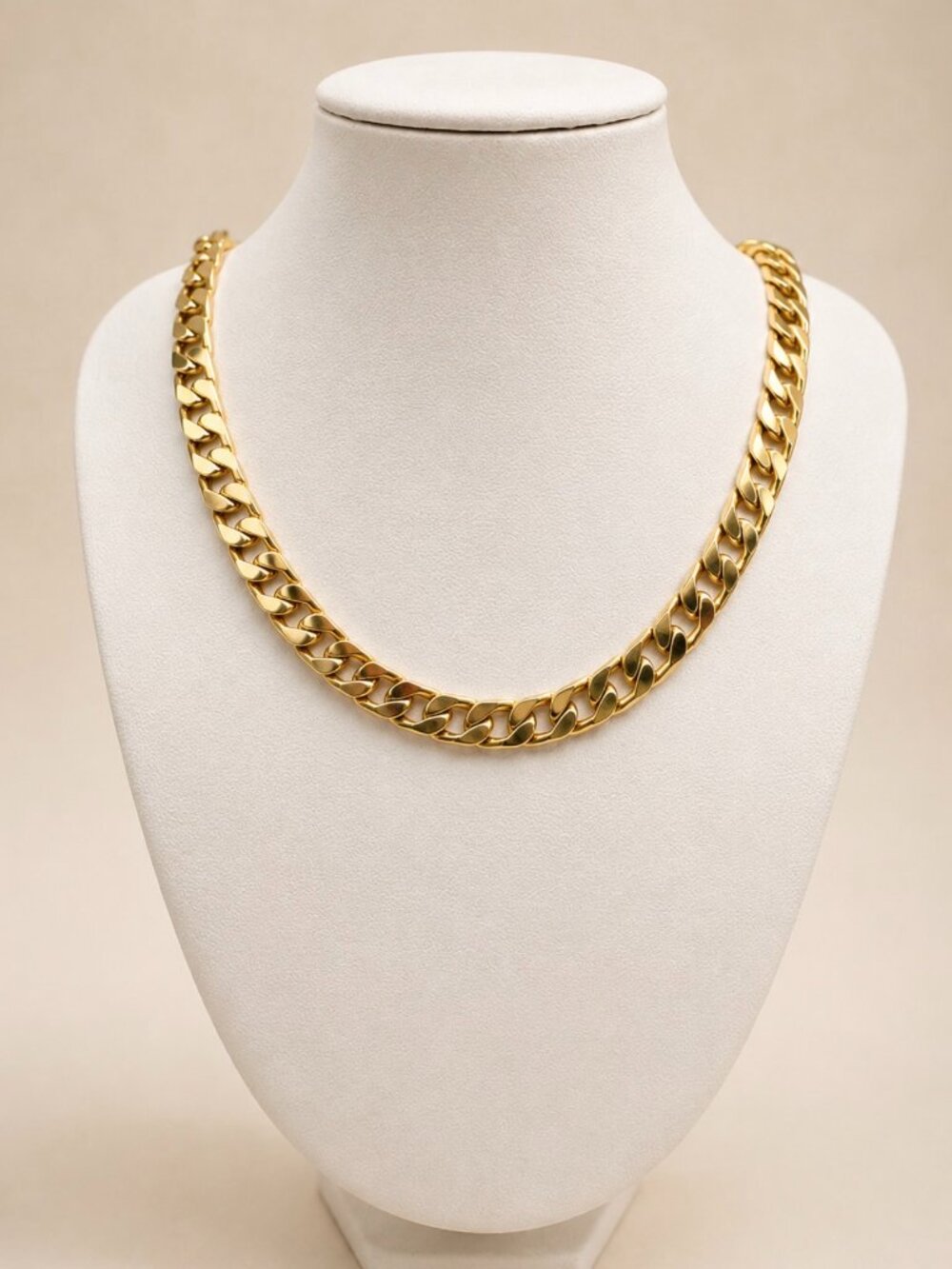 Bold Cuban Link Chain Necklace 10mm-14K Gold Plated- NEW!